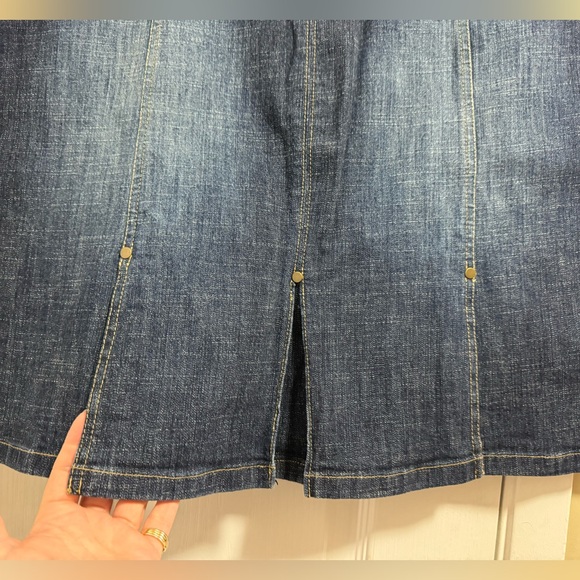 Denver Hayes Kick Pleat denim skirt - size 33 - Picture 4 of 4